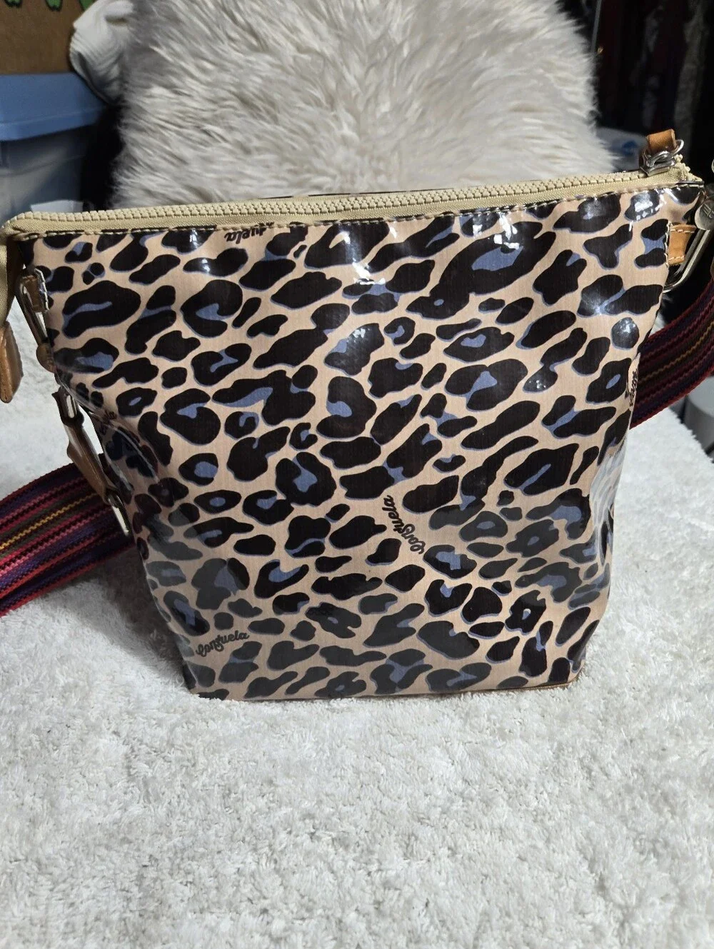 Consuela Blue Jag Legacy Wedge Crossbody Bag